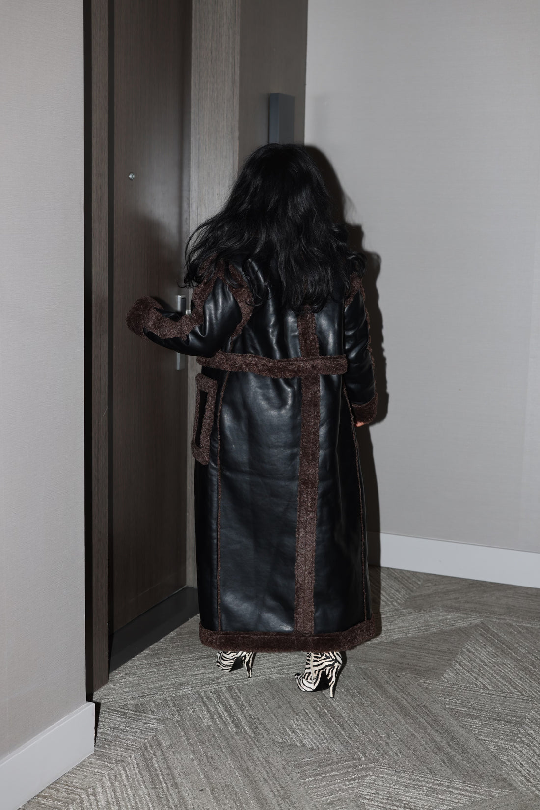 Ooh Ahh | Faux Fur Leather Coat