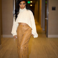 Butta Pecan | Faux Leather Pants