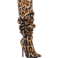 Change Spots | Leopard Rhinestone Boots