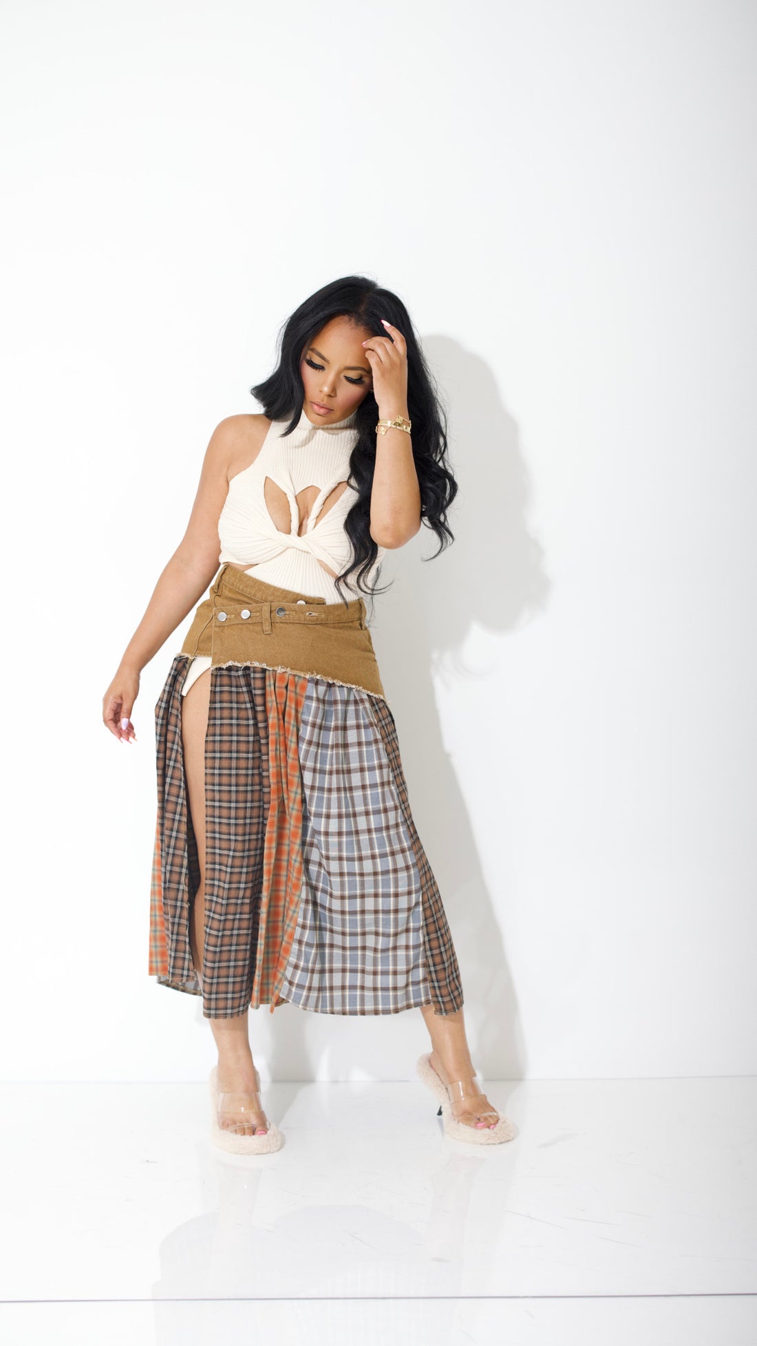 Cinnamon Apple  |Plaid Skirt