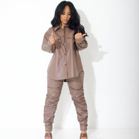 Leatha Leatha | Faux Leather Pant Set