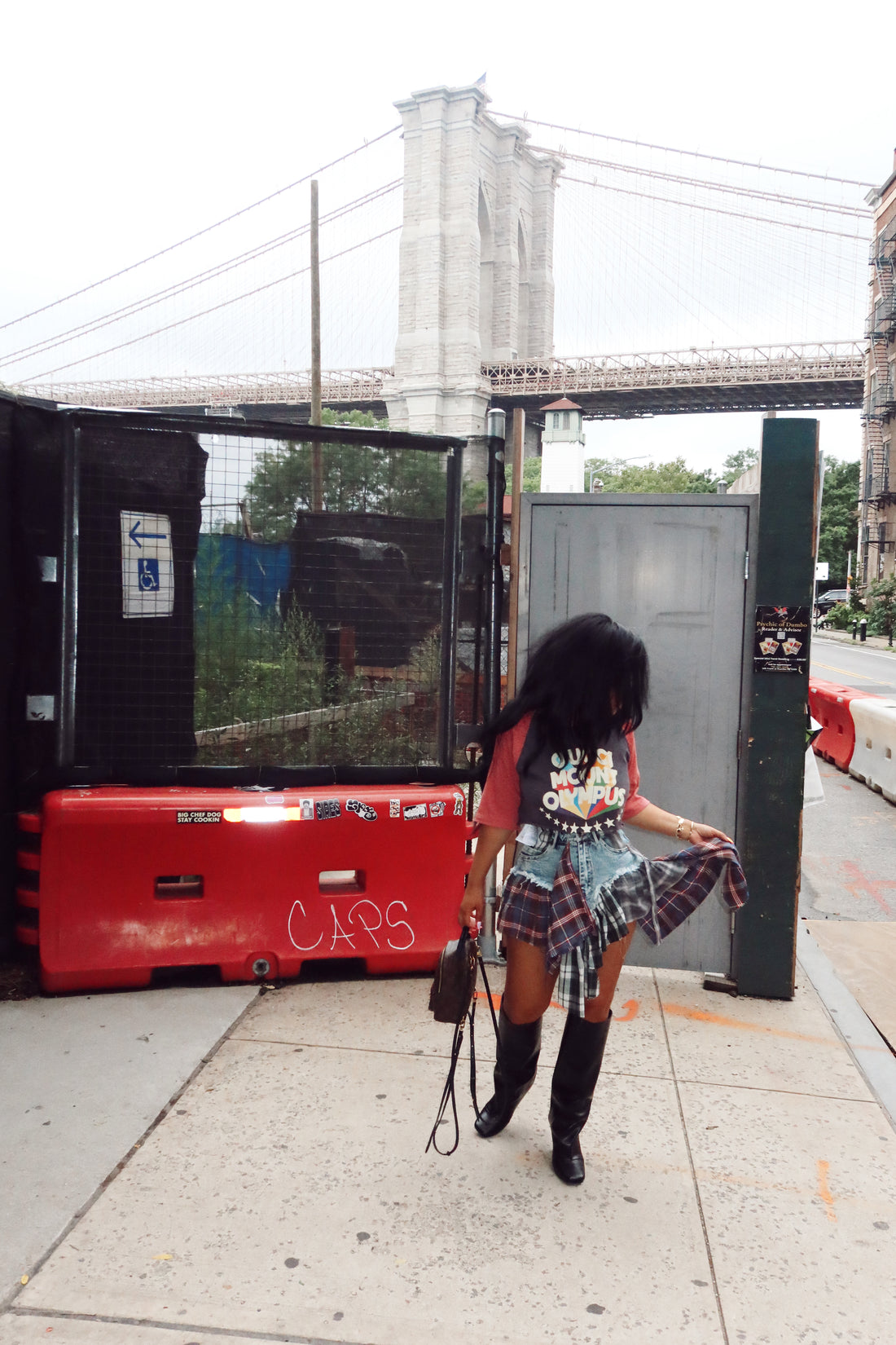 Run the Streets | Denim Plaid Skirt