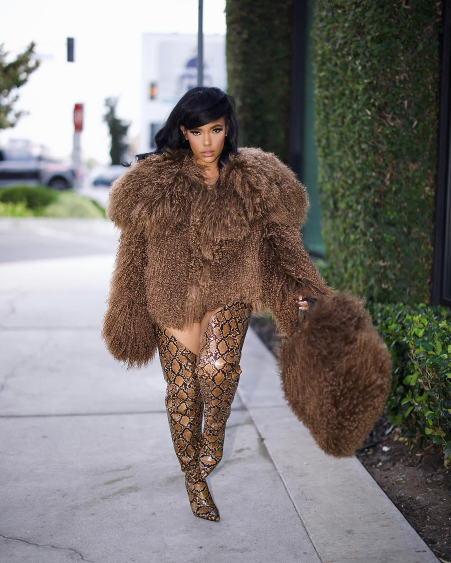 Uptown Girl  | Mongolian Fur Coat set Estimated to Ship 10/15-10/31