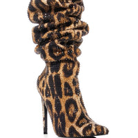 Change Spots | Leopard Rhinestone Boots